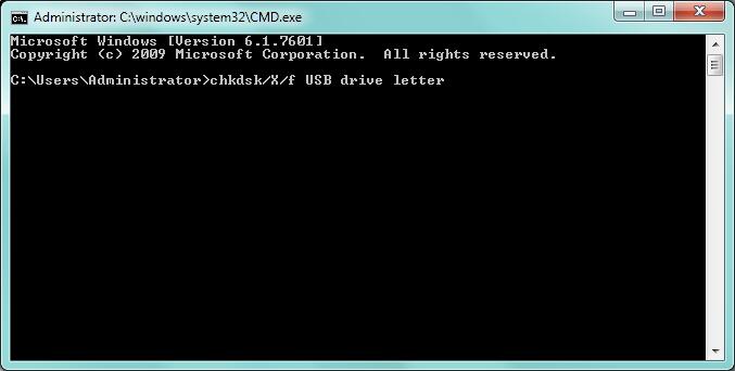 Use command prompt to restore corrupted sd memory card.