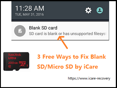 blank sd has unsupported file system