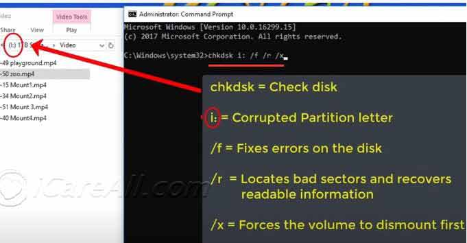 does chkdsk report findings