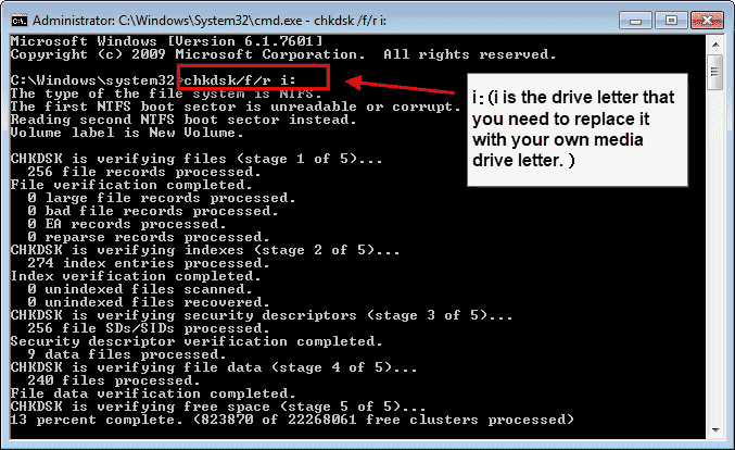 recover pen drive using cmd