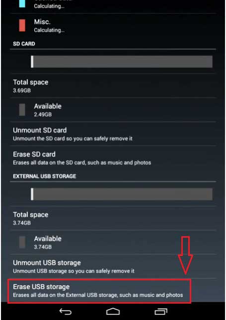 format usb on android phone