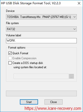 cruzer usb format tool