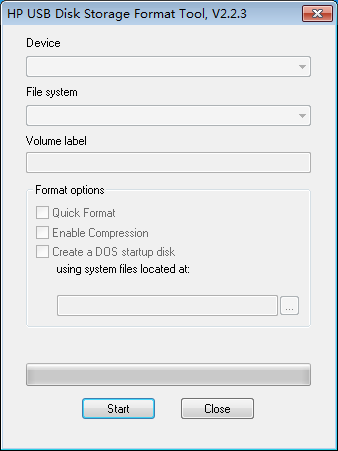 hp usb format tool