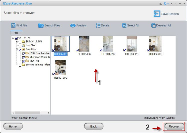 Recover data from raw file system devices with iCare Data Recovery Pro