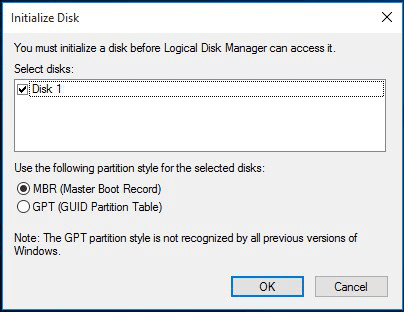 does initializing a disk erase it