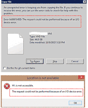 Errore Dispositivo I/O