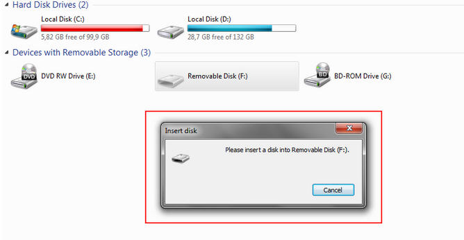 pendrive data not showing