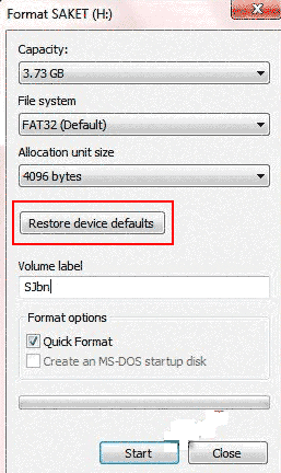 restore device defaults