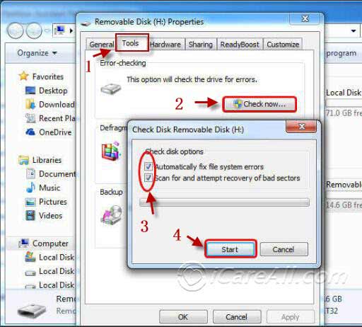 Repair damaged drive without formatting