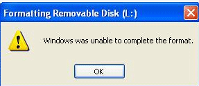 cannot format lexar usb