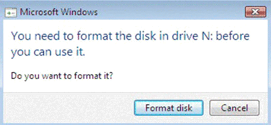 disk drive needs to format