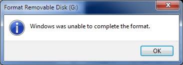 Windows can't format the sd card